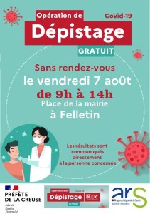 D Pistage Covid Felletin Ce Vendredi Saint Alpinien