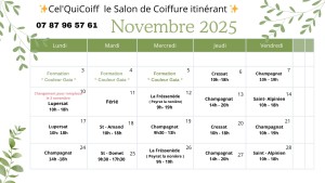Calendrier Cel'quicoiff