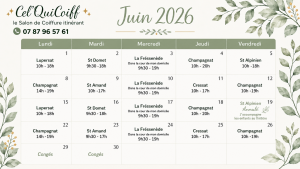 Coiffeuse juin